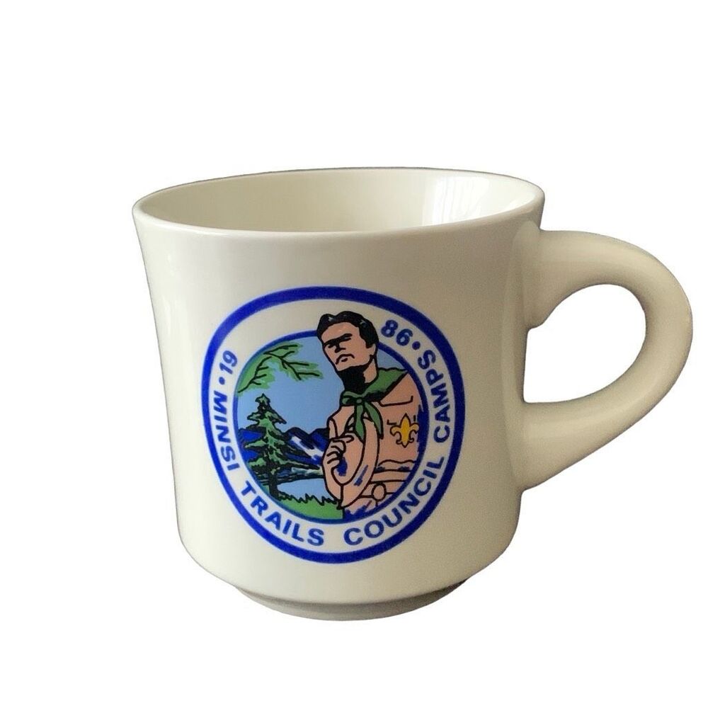 Vintage Boy Scouts Scout Minsi Trails Council Camps 1986 Mug